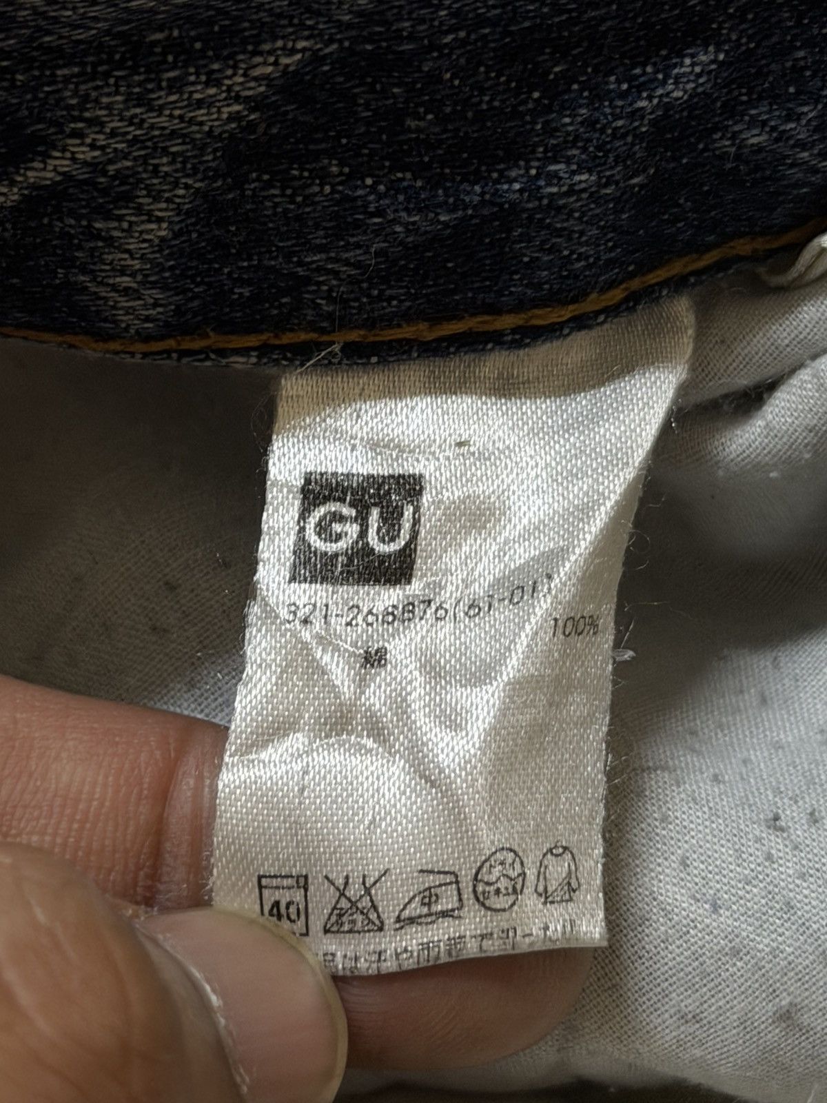 GU Vintage Y2K Japanese GU Blue Faded Mud Wash Straight Leg Size US 38 / EU 54 - 6 Thumbnail