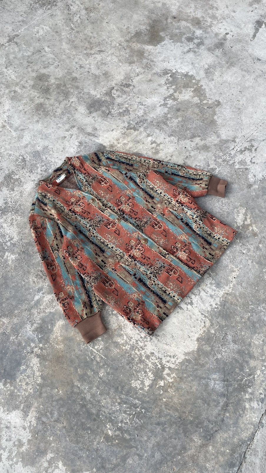 Coogi 💥FINAL DROP💥Vintage Misual Knit Cardigan 80s Size US L / EU 52-54 / 3 - 2 Thumbnail