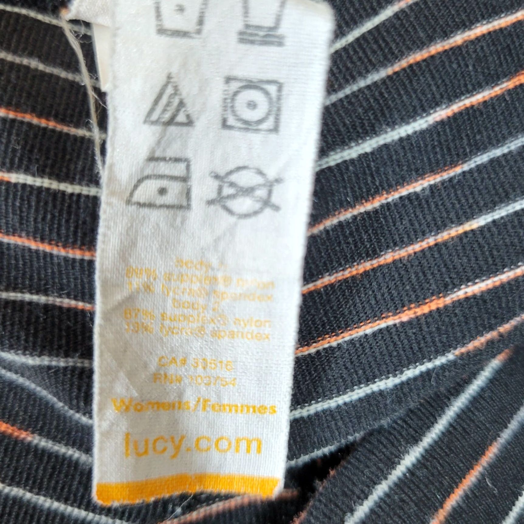 Vintage Lucy Womens Striped Capri Leggings Size S Activewear Size 28" / US 6 / IT 42 - 5 Thumbnail