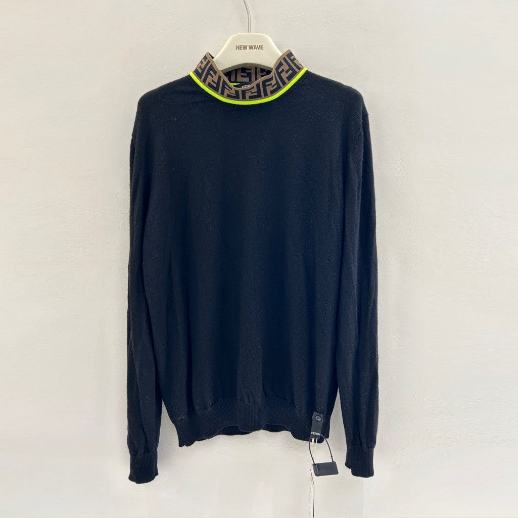 Fendi Fendi logo collar cashmere sweater Size US L / EU 52-54 / 3 - 1 Thumbnail