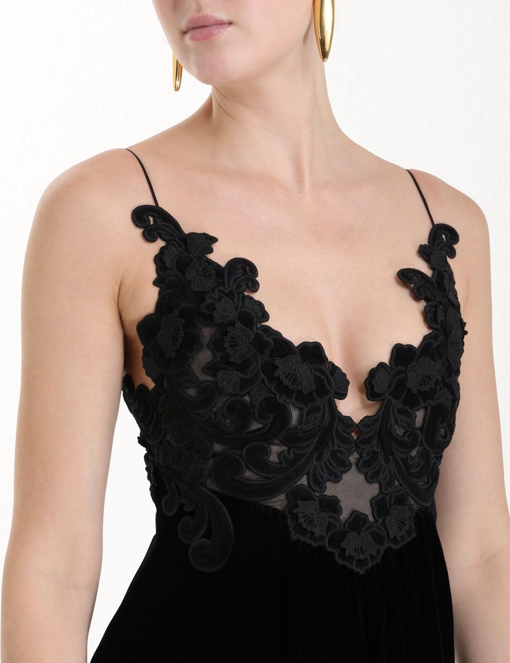 Zimmermann oc11z0225 Sensory Velvet Slip Dress in Black Size XL / US 12-14 / IT 48-50 - 7 Thumbnail