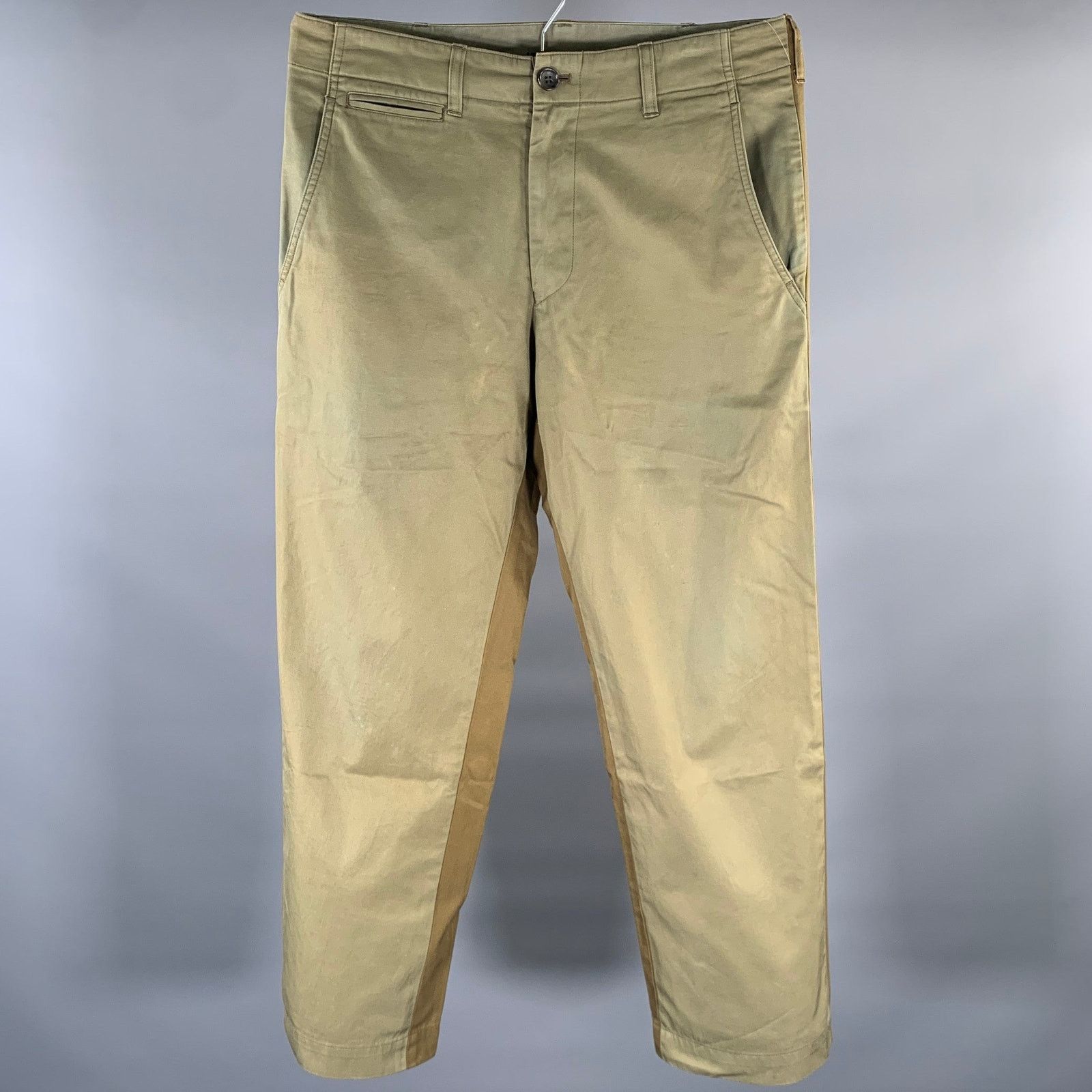 Comme des Garcons Homme Size 32 Brown Olive Color Block Pants Size US 32 / EU 48 - 1 Thumbnail