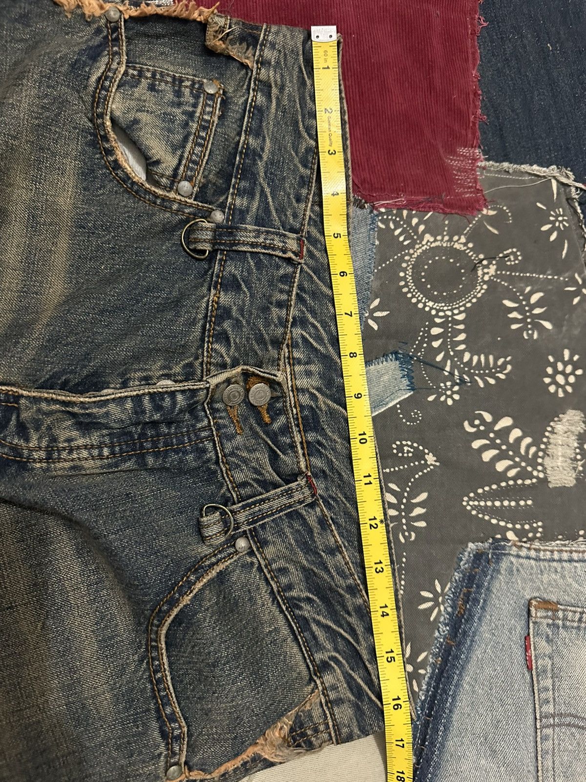 Tornado Mart Tornado Mart Distressed Denim Flared Frayed Jeans Size US 33 - 17 Thumbnail