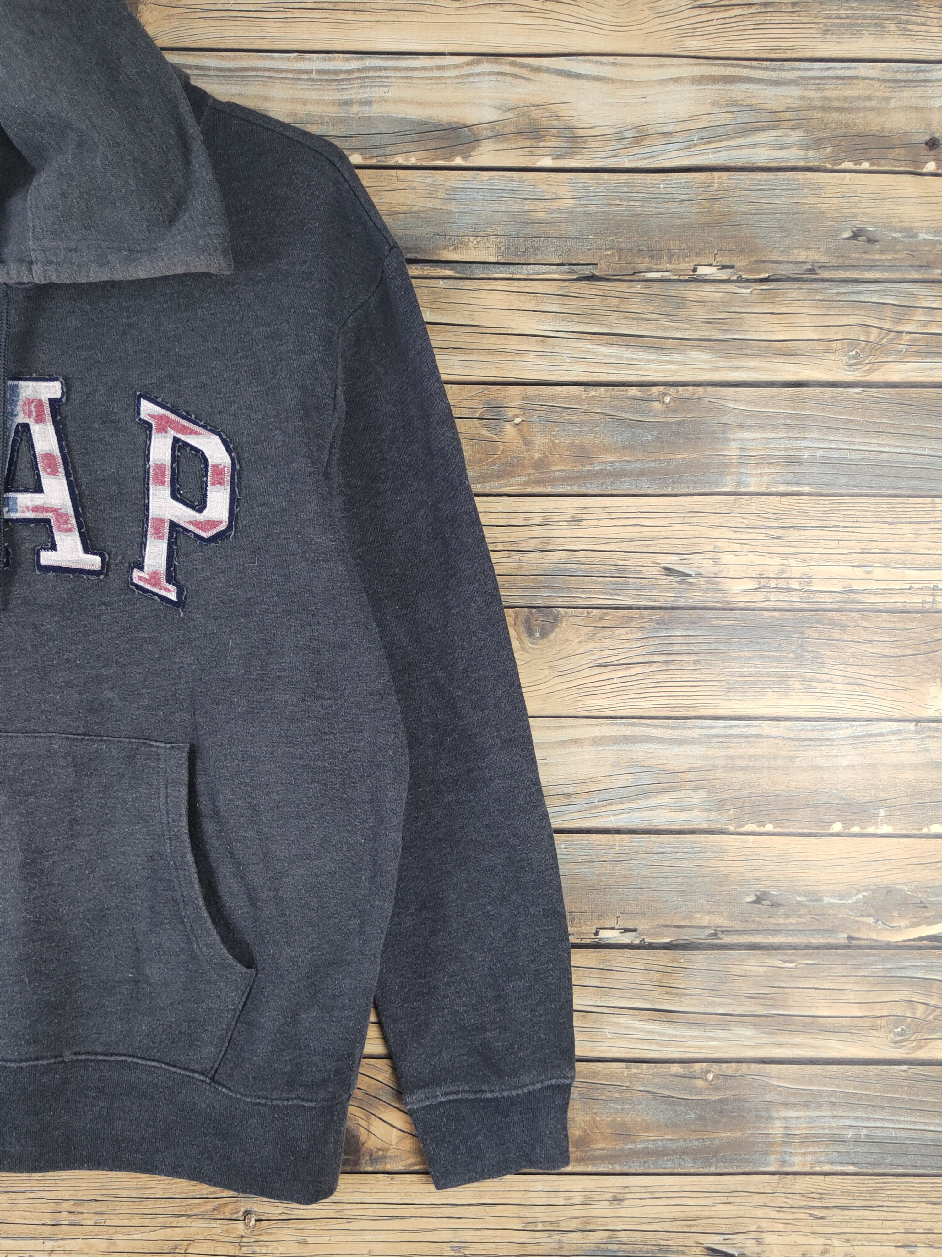 Japanese Brand DL Gap Black Hoodie Sweatshirts #1684 Size US M / EU 48-50 / 2 - 6 Thumbnail