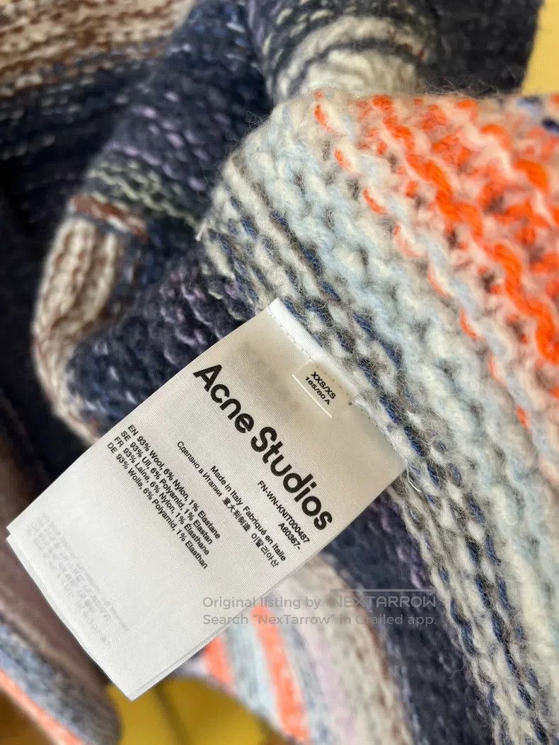 Acne Studios Acne Studios Striped knitted cardigan, rainbow gradient, h Size XS / US 0-2 / IT 36-38 - 7 Thumbnail