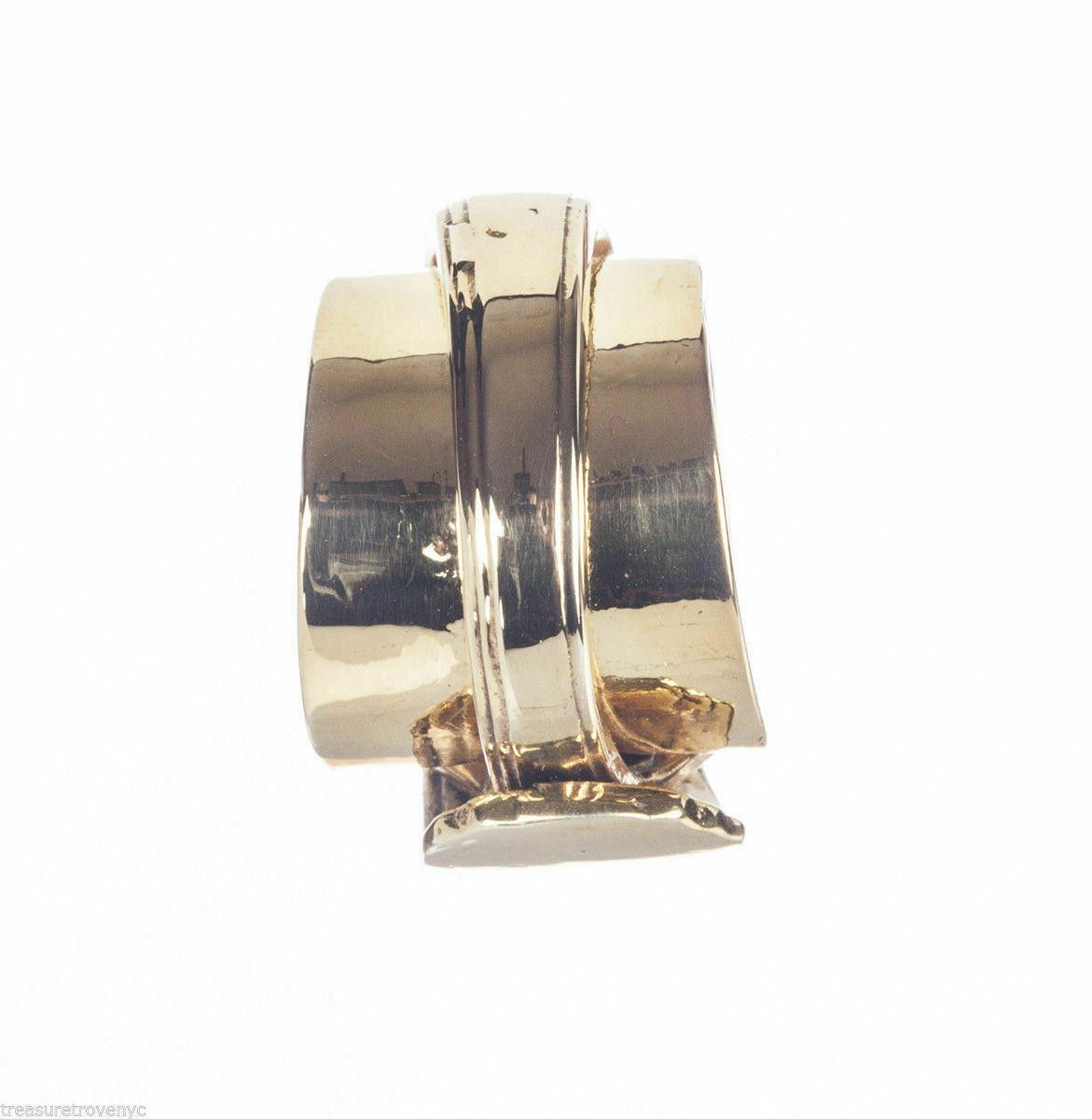 Designer 18 kt Gold Vermeil Silver Butter Knife Ring Alberto Juan Size ONE SIZE - 3 Thumbnail