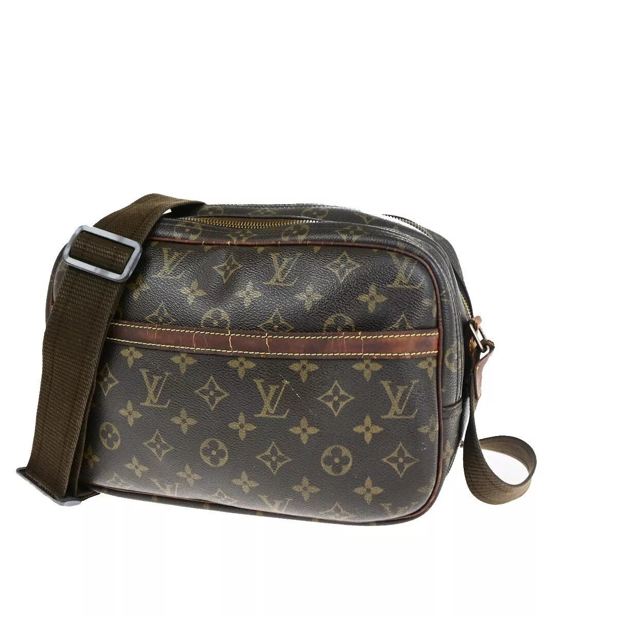Louis Vuitton Monogram Reporter Pm Crossbody Shoulder Bag in Brown, Women's