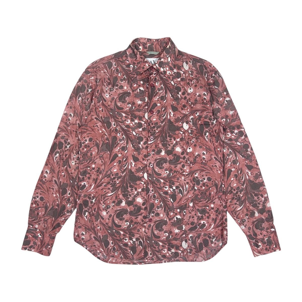 Armani Exchange Armani Exchange Red Fluid Art Button Up Longsleeves Shirt Size US S / EU 44-46 / 1 - 1 Thumbnail