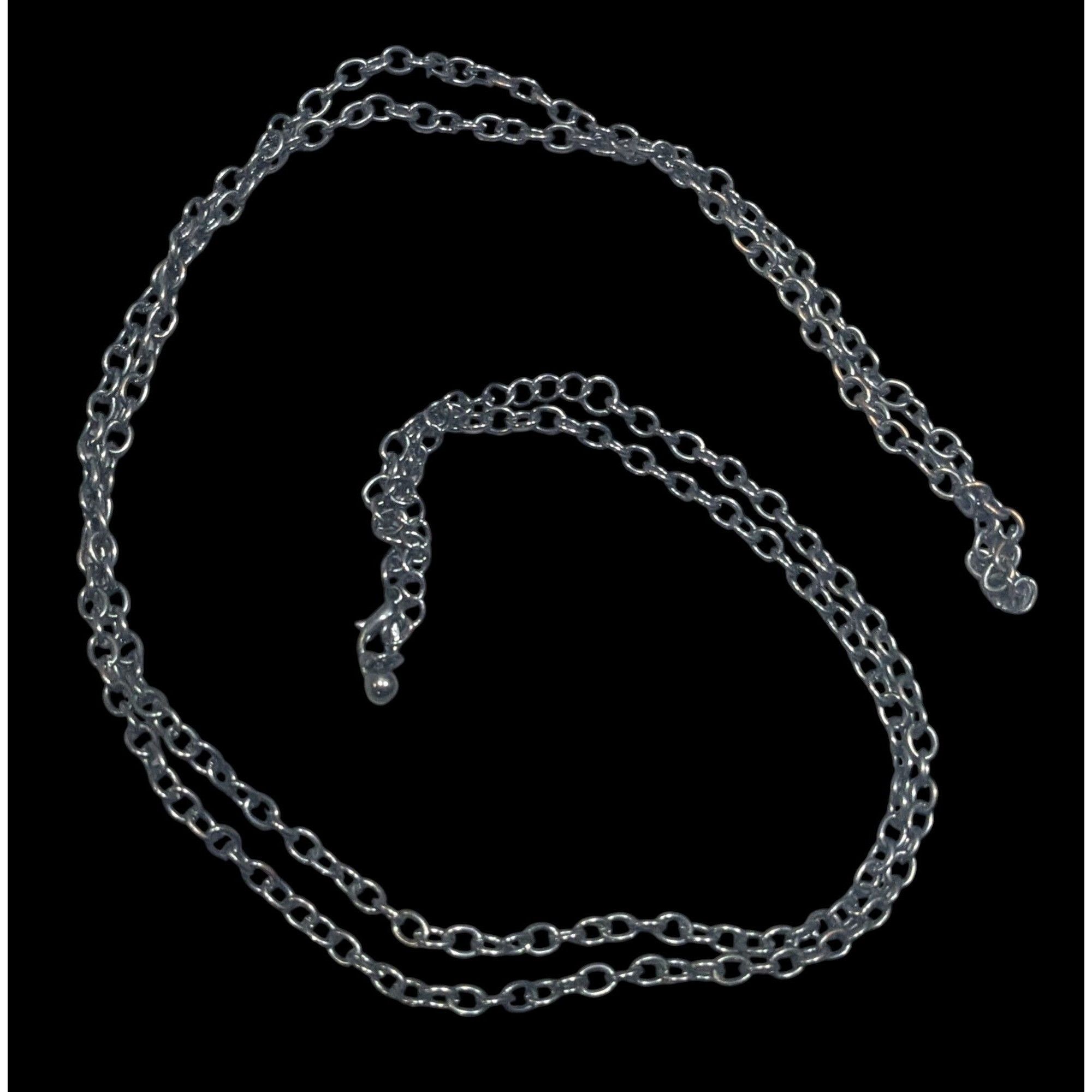 Other Casual Long Gunmetal Tone Chain Necklace Size ONE SIZE - 1 Thumbnail