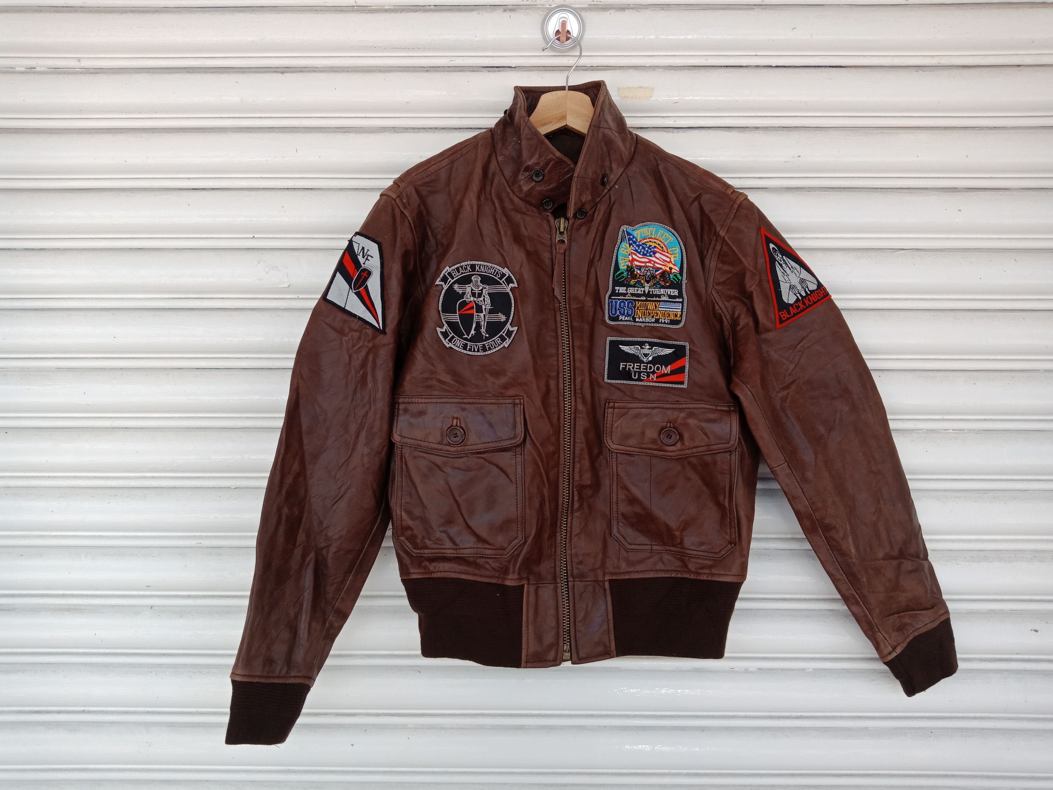 Leather G1 USN Midway Pearl Harbor Leather Jacket Size US M / EU 48-50 / 2 - 1 Thumbnail