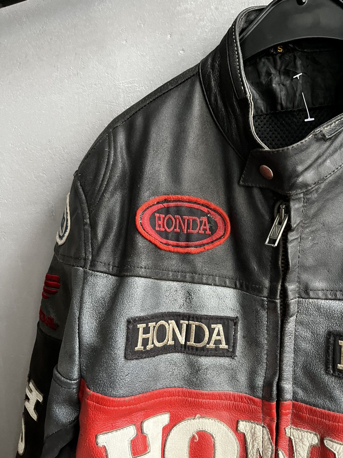 Vintage Honda Racing CBR Leather Jacket RARE ALL BLACK Size US M / EU 48-50 / 2 - 13 Thumbnail