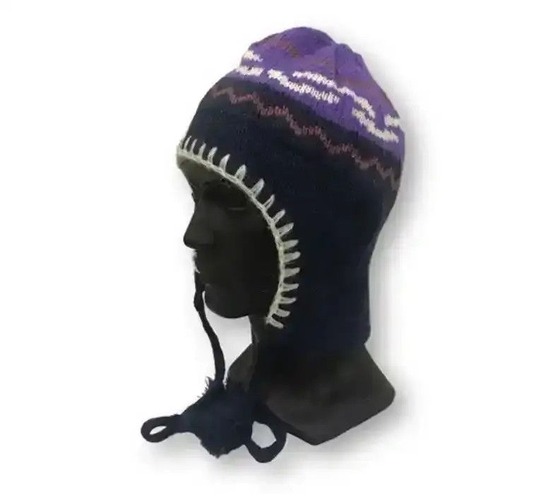 Japanese Brand Rice 28 Earflap Beanie Hat Size ONE SIZE - 1 Thumbnail