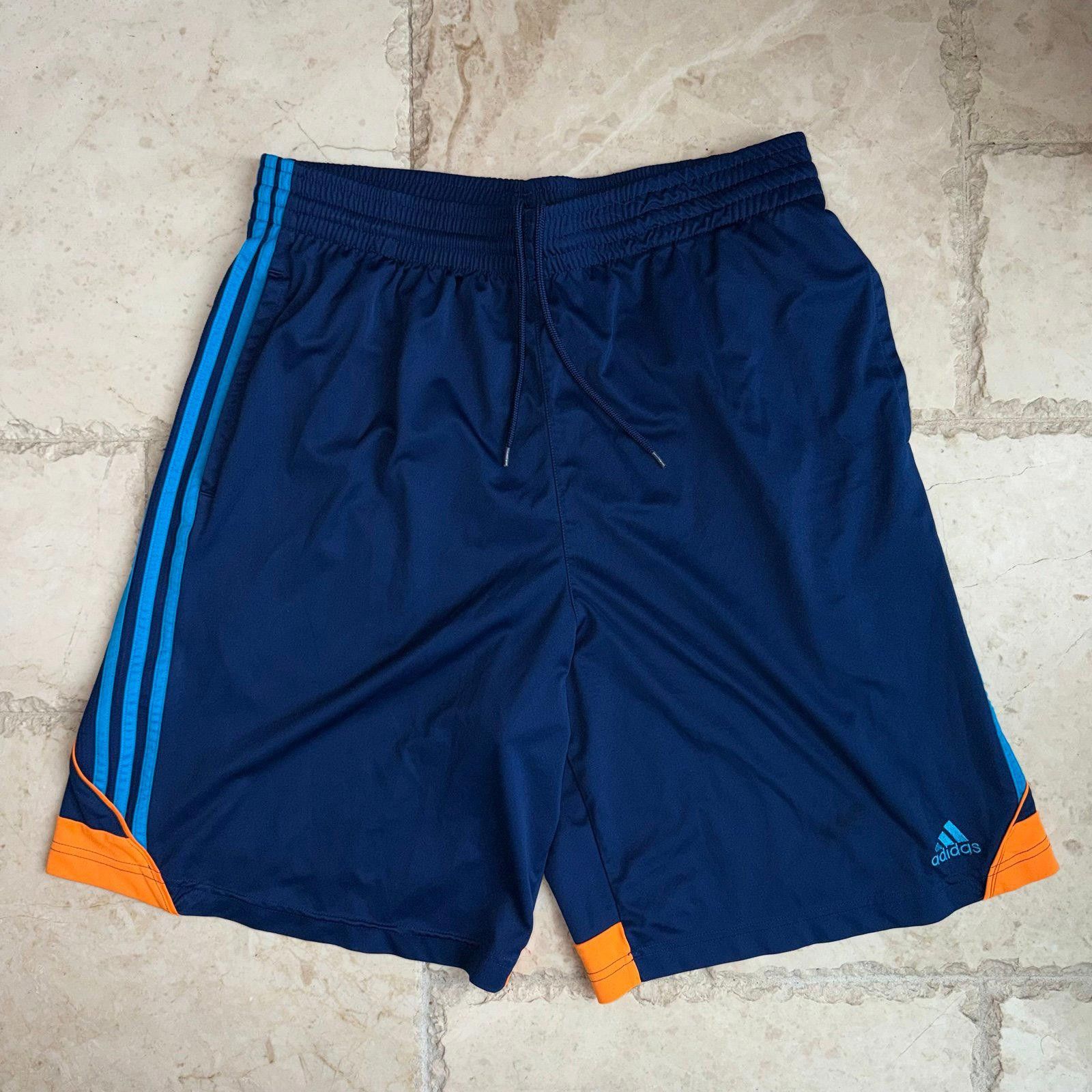 Adidas Adidas Athletic Shorts Blue/Orange Mens XL 90s Rare Y2K Size US 36 / EU 52 - 1 Thumbnail