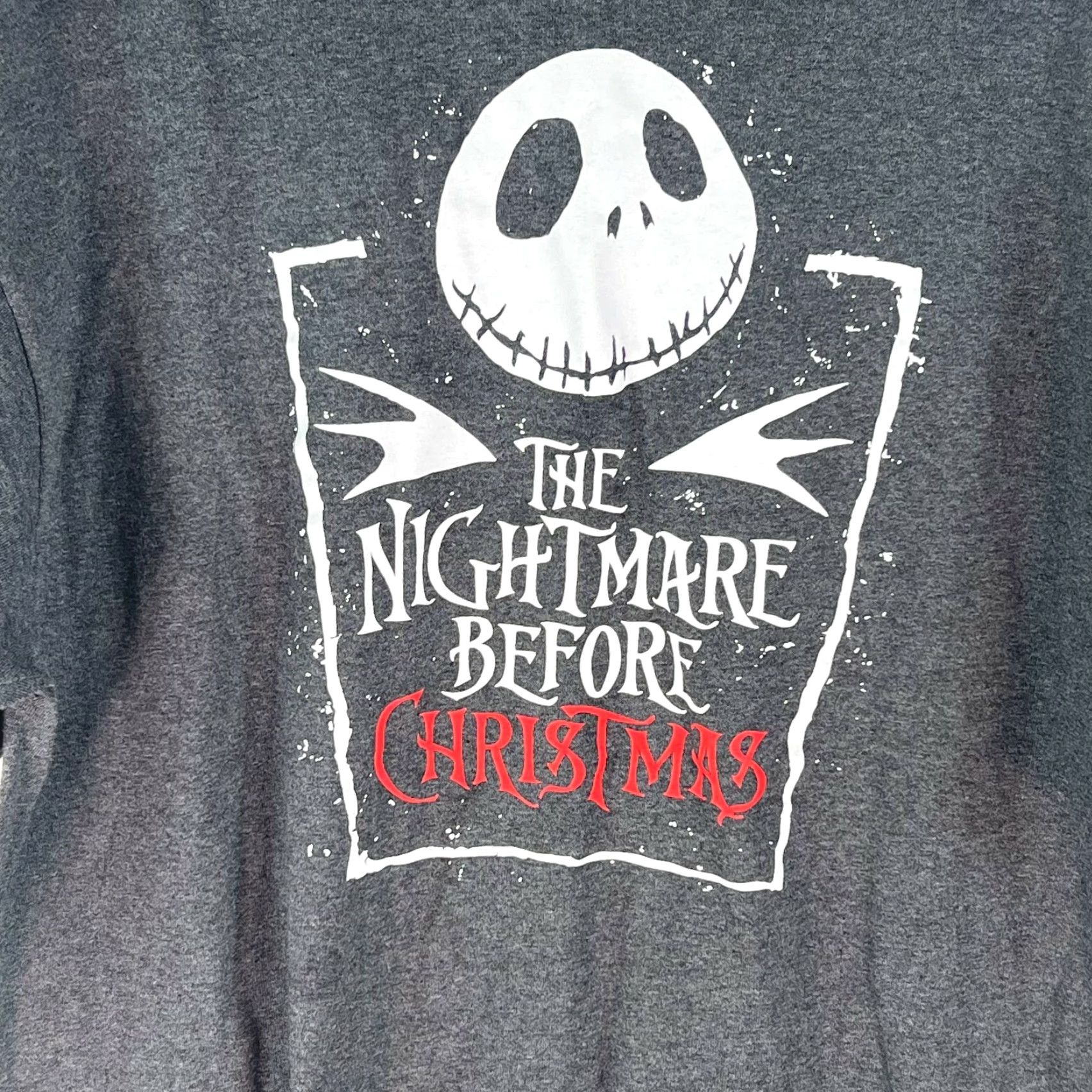 Disney Disney T Shirt Mens The Nightmare Before Christmas Graphic Gray 2XL Crew Neck Short Sleeve Christmas 50/52 Size US XXL / EU 58 / 5 - 3 Thumbnail