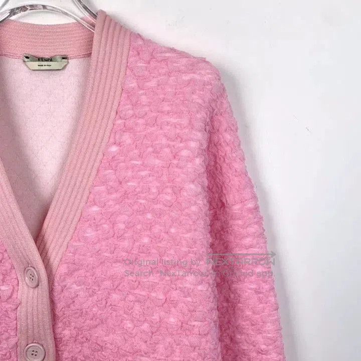 Fendi Fendi Pink Embossed Button Cardigan. Size US XS / EU 42 / 0 - 3 Thumbnail