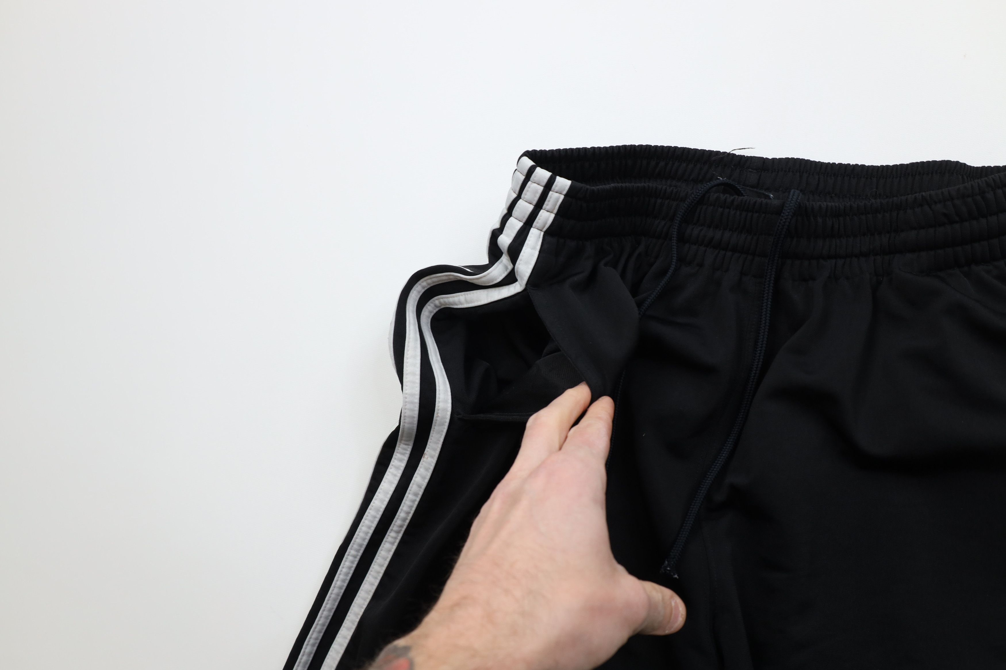 Adidas Vintage Y2K Adidas Striped Wide Leg Sweatpants Pants Black Size US 34 / EU 50 - 7 Thumbnail