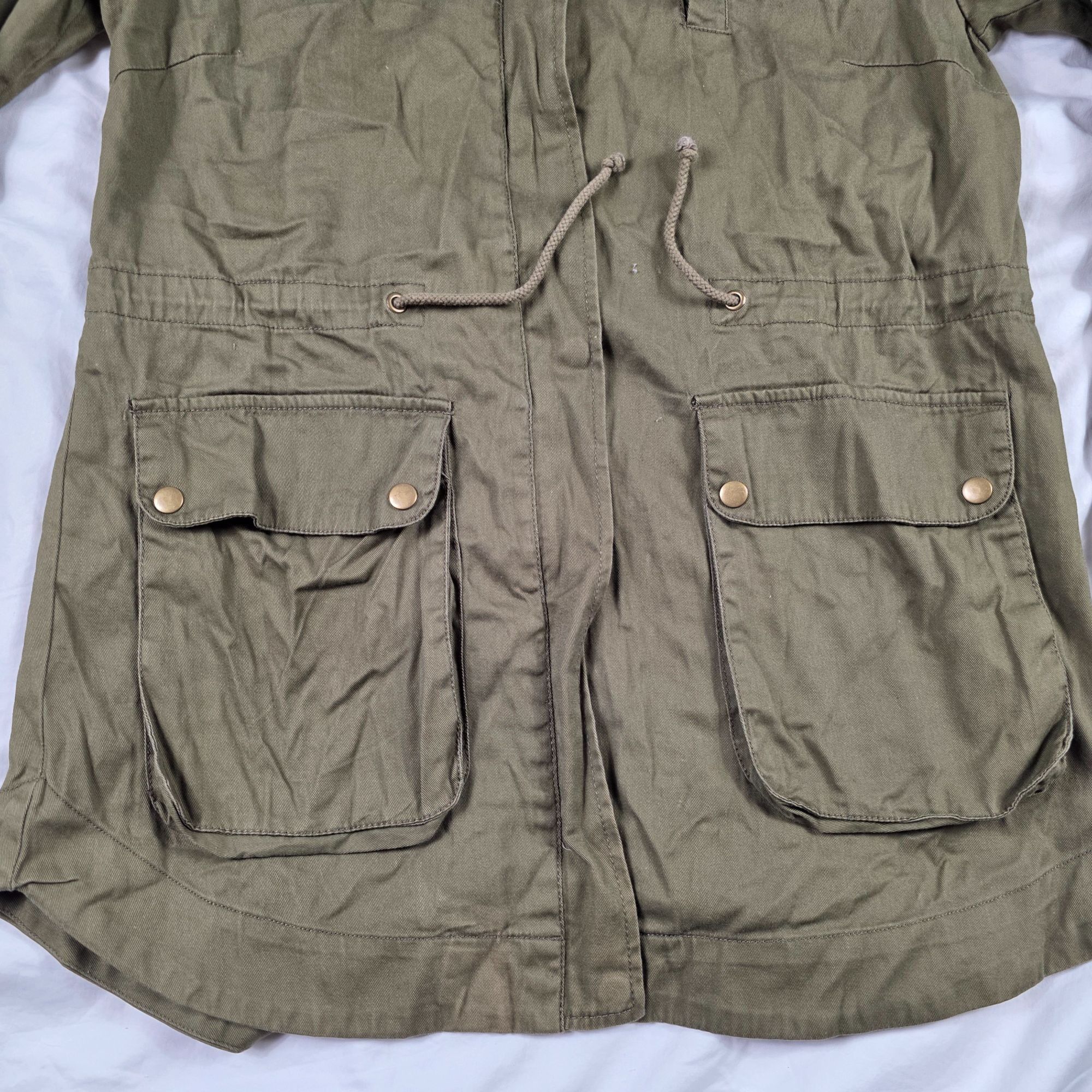 Other Be Cool Womens Size Large Green Hooded Military Style Jacket Size L / US 10 / IT 46 - 6 Thumbnail