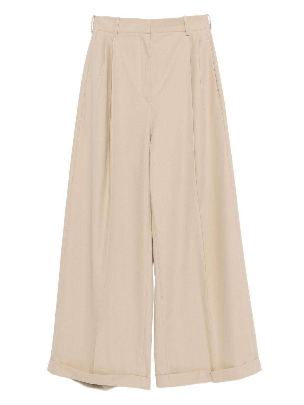 WIDE-LEG COTTON TROUSERS