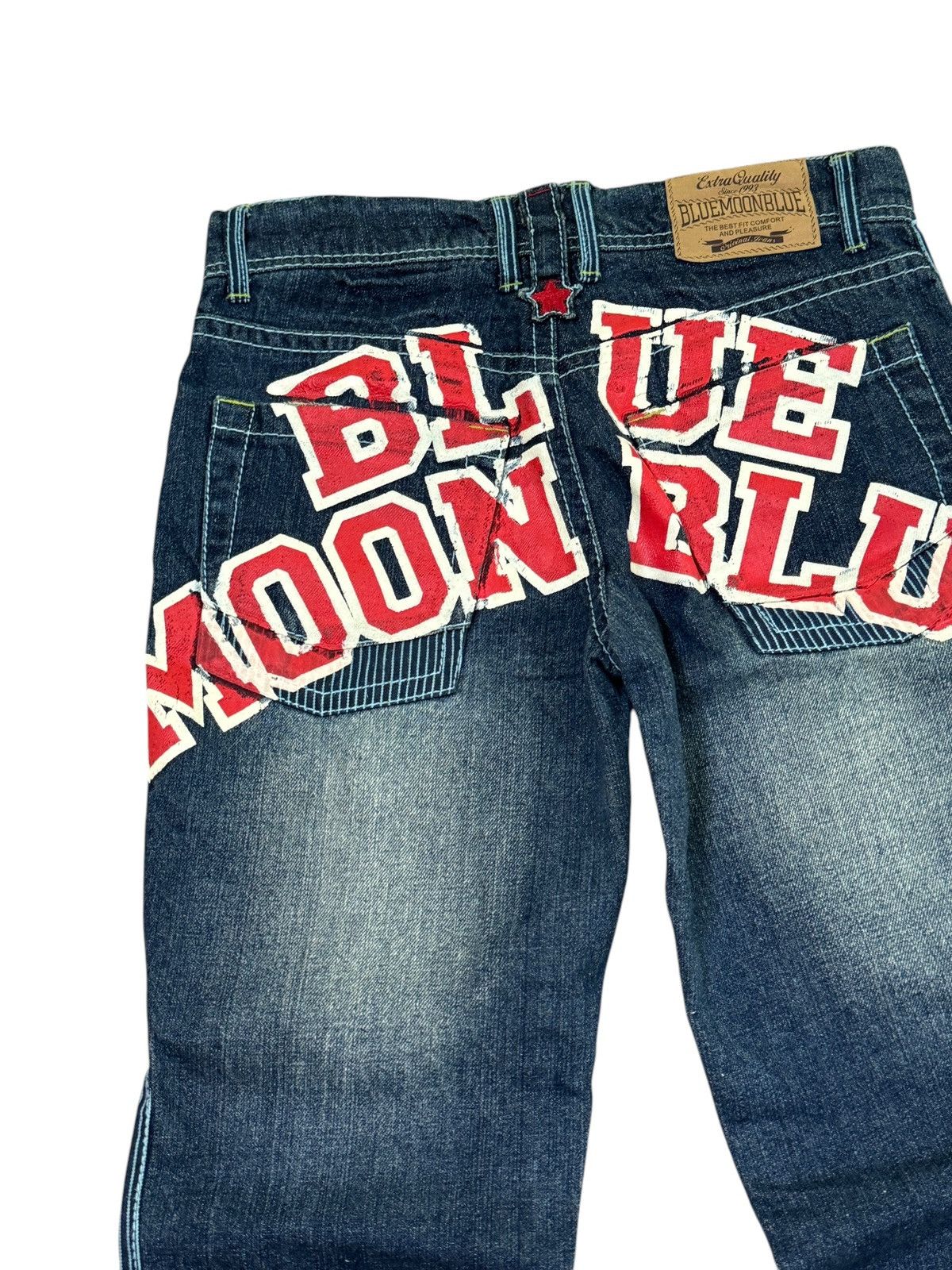 Hysteric Glamour × Japanese Brand VINTAGE BLUE MOON BLUE DAICOCK HICKORY LOW RISE DENIM JEANS Size US 30 / EU 46 - 10 Thumbnail