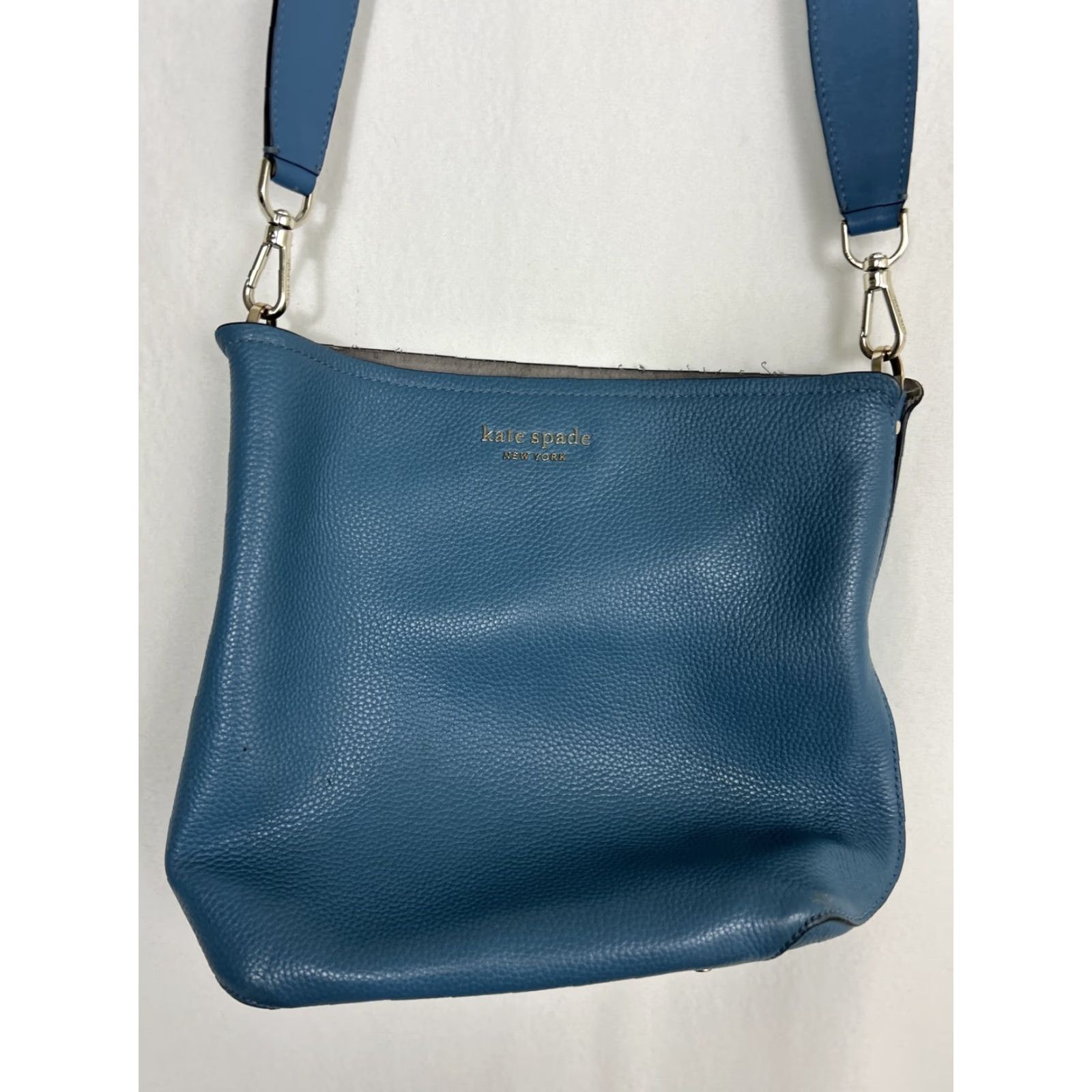Vintage kate spade leather crossbody purse blue adjustable strap medium Size ONE SIZE - 2 Thumbnail