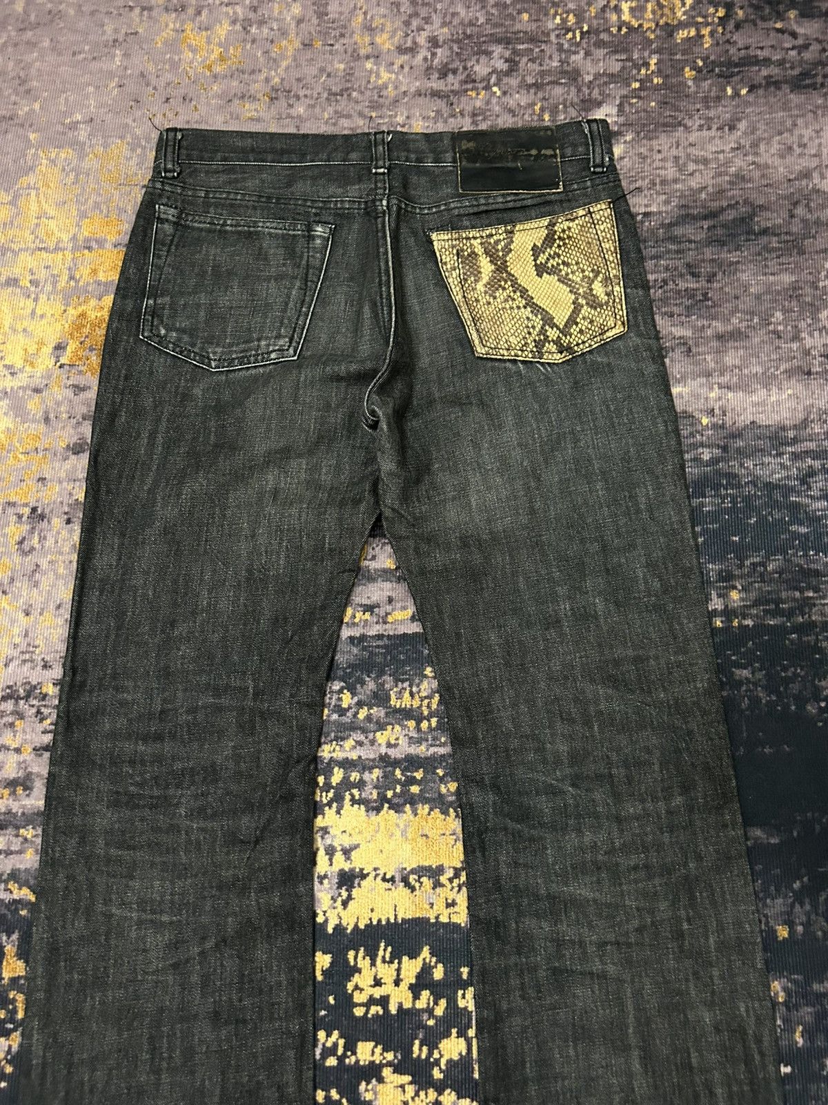 Hysteric Glamour Handcraft Tokyo Snake Pocket Back Bootcut Jeans Size US 32 / EU 48 - 4 Thumbnail
