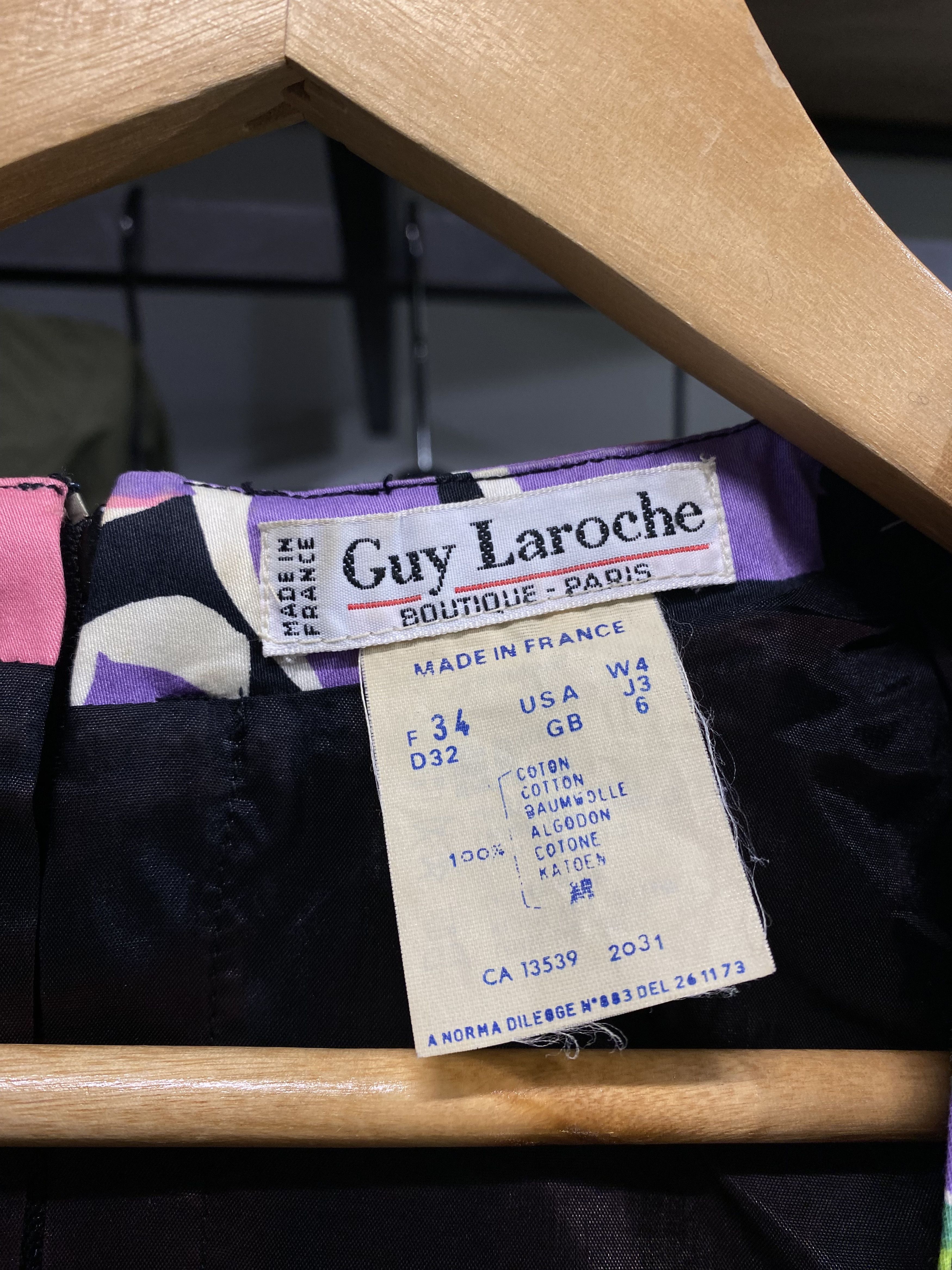 Guy Laroche Vintage Guy Laroche dress 1980s with a floral pattern Size M / US 6-8 / IT 42-44 - 8 Thumbnail