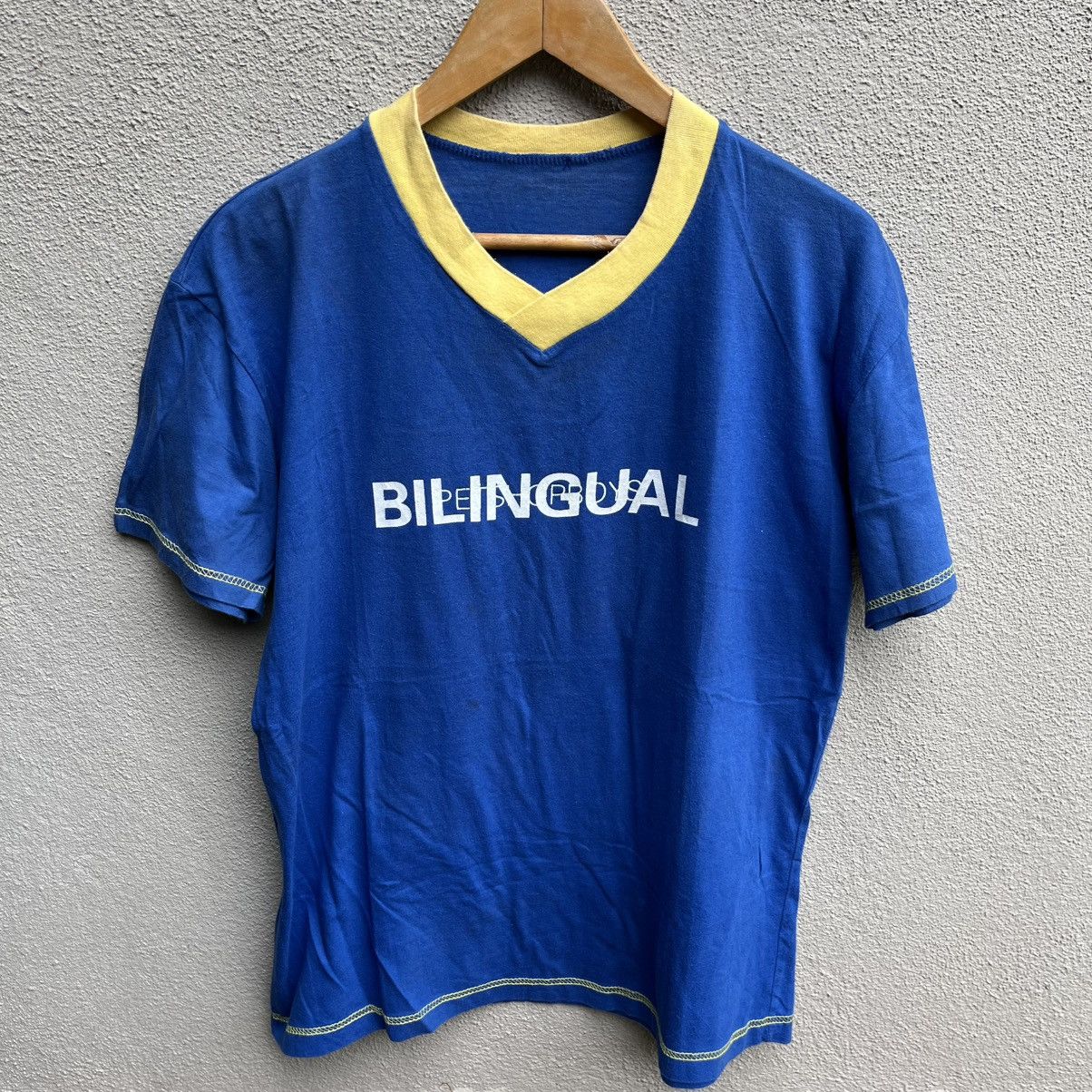 Band Tees Vintage 90s PET SHOP BOYS band tee bilingual promo Size US L / EU 52-54 / 3 - 2 Thumbnail
