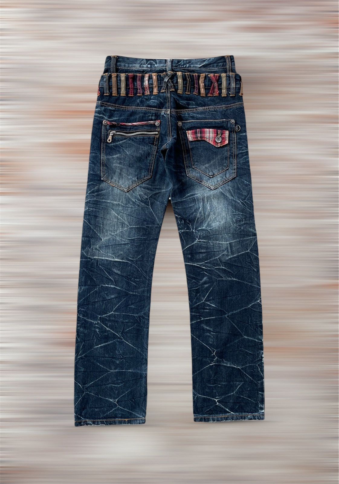 Japanese Brand NYLAUS DOUBLE WAIST JEANS Size US 28 / EU 44 - 3 Thumbnail