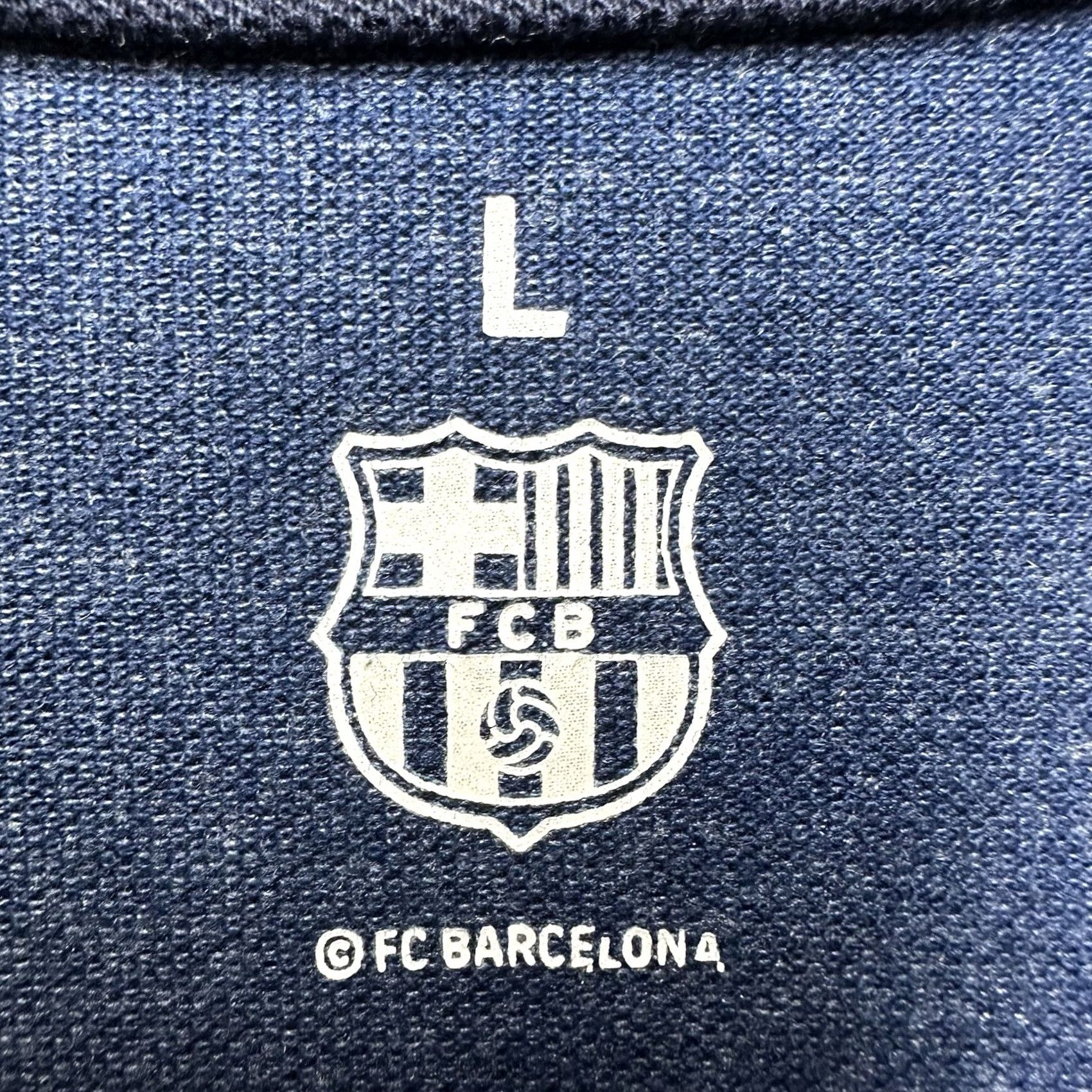 Vintage FC Barcelona Shirt Mens Large Blue Short Sleeve Polo Barca FCB Futbol Soccer EUC Size US L / EU 52-54 / 3 - 5 Thumbnail