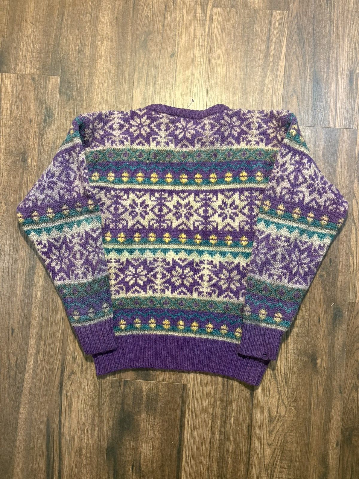 Chaps Ralph Lauren 🔥Vintage 90s Ralph Lauren Shetland Wool Fair Isle Sweater🔥 Size US XL / EU 56 / 4 - 4 Thumbnail