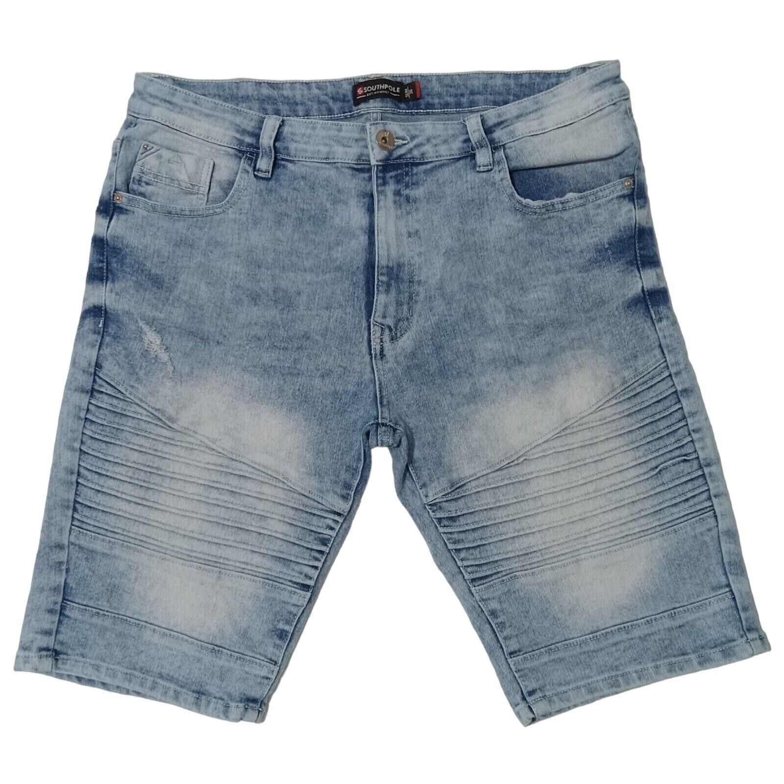 Southpole Vintage Southpole Shorts 36 Men's Blue Denim Jean Biker Slim Size US 36 / EU 52 - 1 Thumbnail