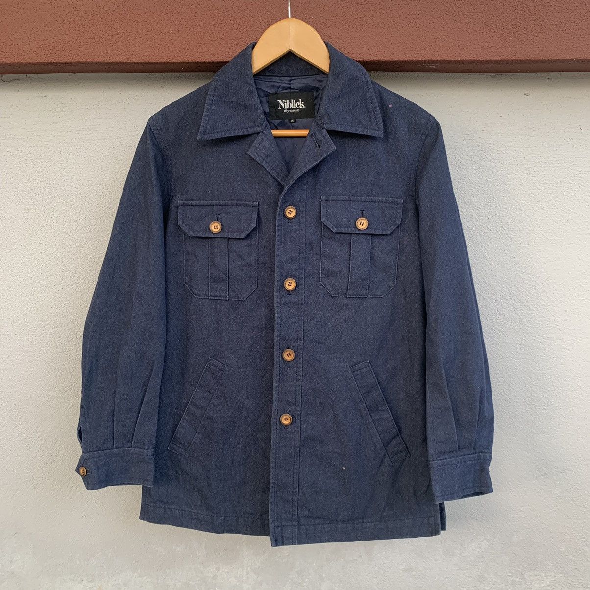 Vintage Vintage Japanese Niblick Denim Chore Worker Denim Jacket Size US S / EU 44-46 / 1 - 1 Thumbnail