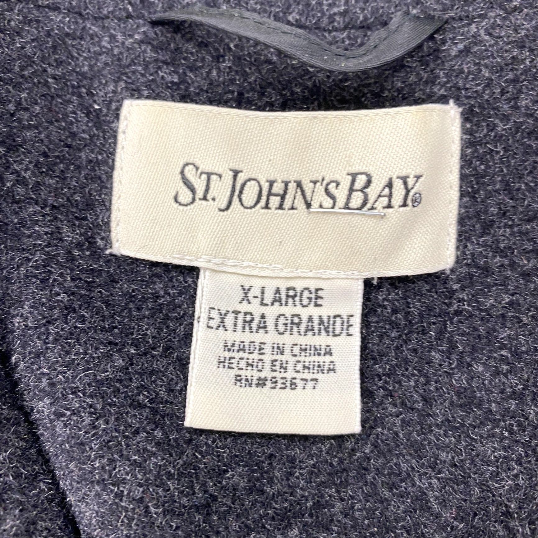 Vintage St. John's Bay Coat Womens XL Gray Wool Cashmere Blend Peacoat Double Breasted Coat Size XL / US 12-14 / IT 48-50 - 3 Thumbnail
