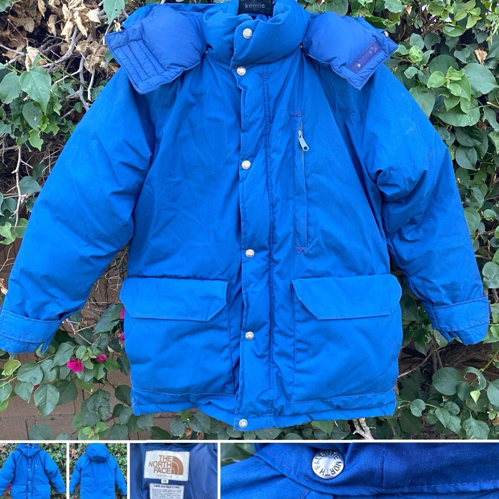 The North Face VINTAGE The North Face Brown Label Down Parka Jacket XS Blue 80s 70s Hooded Mens Size US XS / EU 42 / 0 - 2 Thumbnail
