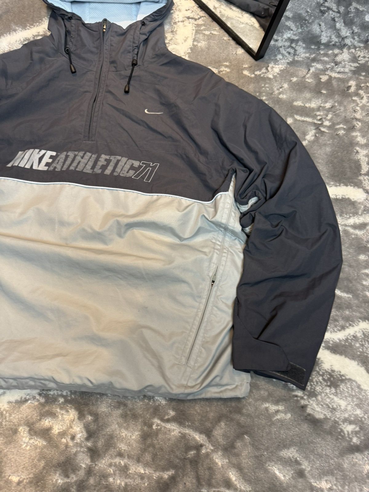 90s Nike Vintage Big Logo Athletic Nylon Anorak Jacket
