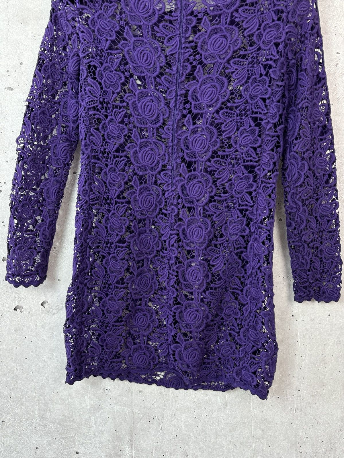 Blumarine Blumarine Made in Italy Embroidered Flowers Purple Dress Size M / US 6-8 / IT 42-44 - 10 Thumbnail