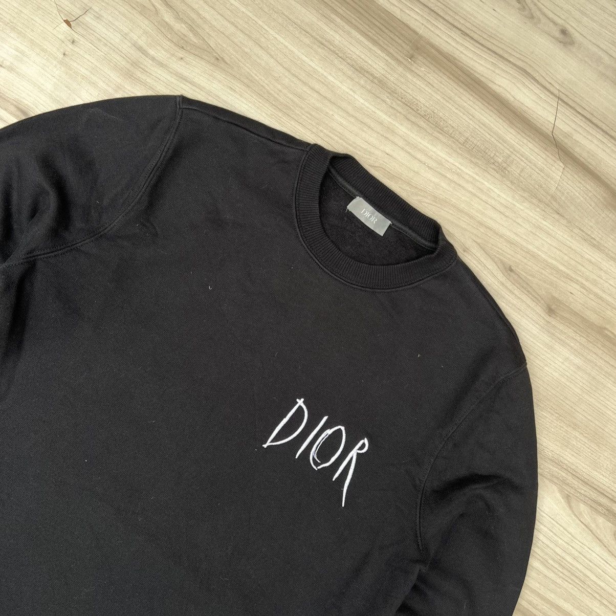 Dior Dior X Raymond Pettibon Black Cotton Embroidered Sweatshirt Size US XS / EU 42 / 0 - 2 Thumbnail