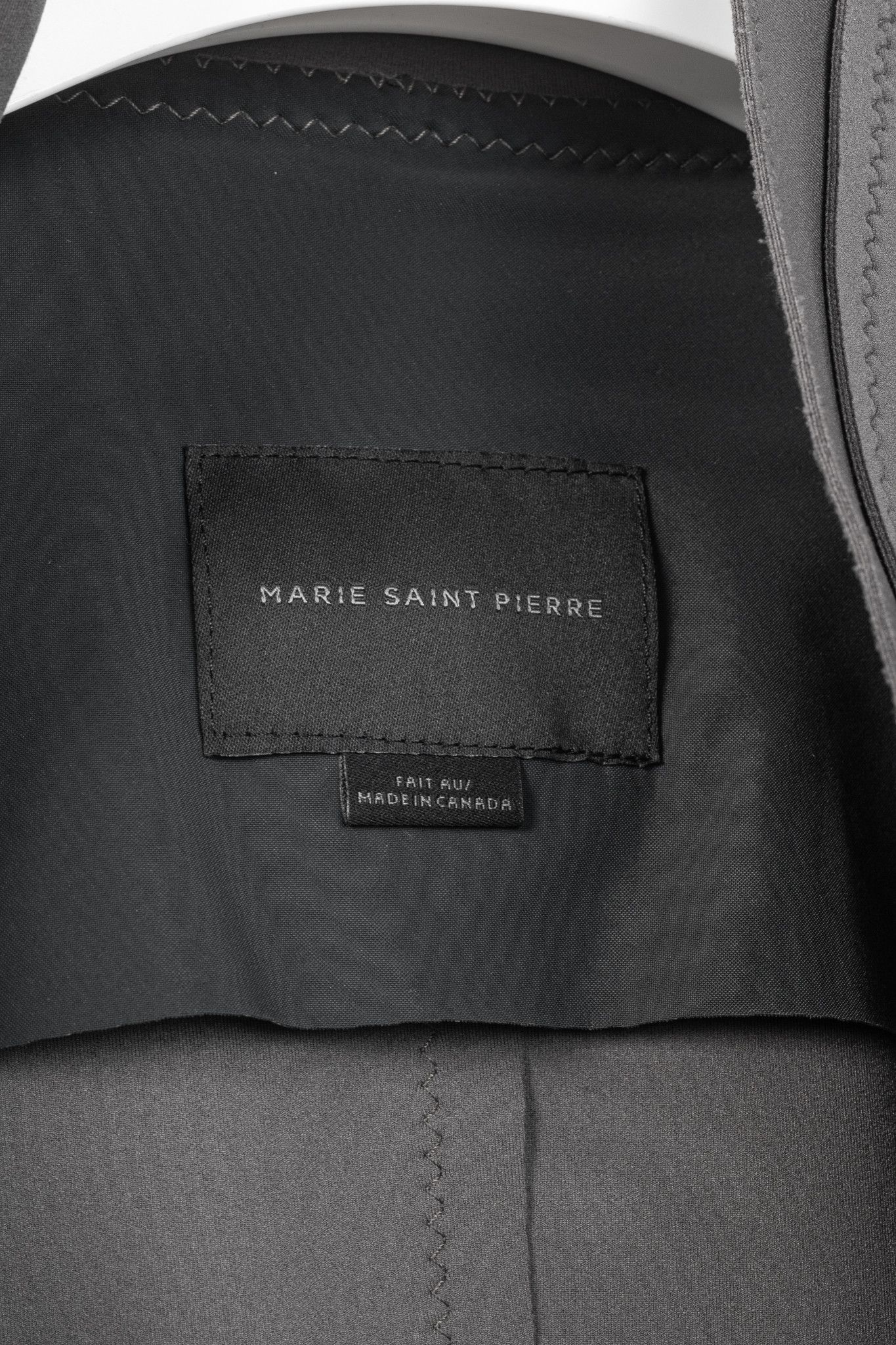 Marie Saint Pierre Marie Saint Pierre Grey Neoprene Open-Front Blazer Size L / US 10 / IT 46 - 4 Thumbnail