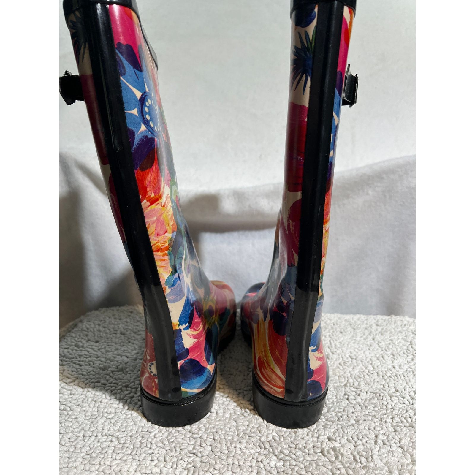 Nomad Nomad T & W Drench Rain Boots Size 8 Rubber Pull On Floral Size US 8 / IT 38 - 4 Thumbnail