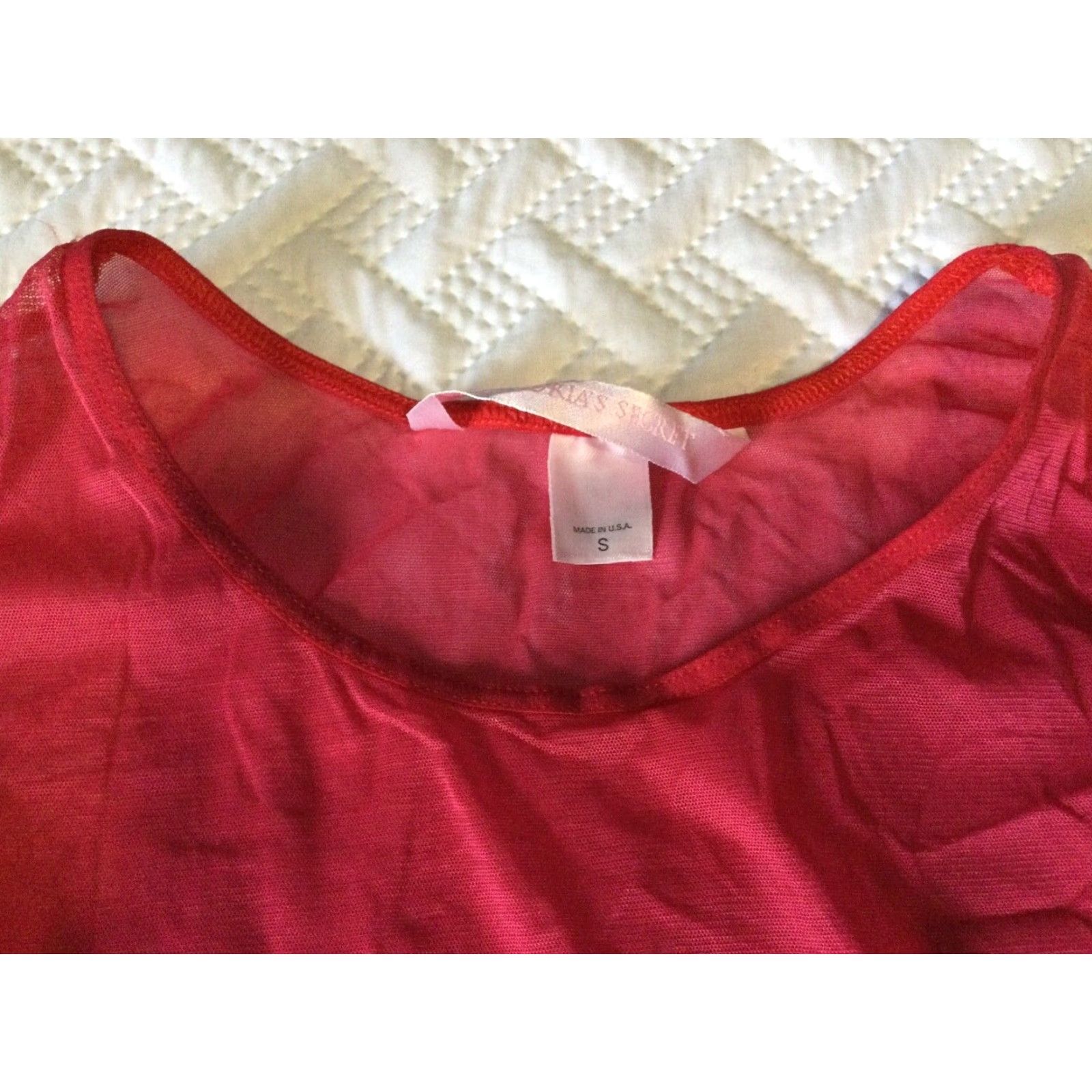 Victoria's Secret VINTAGE Victoria's Secret 90s Sheer Red Tank Top Sleeveless Rhinestone Women’s Size S Size S / US 4 / IT 40 - 3 Thumbnail
