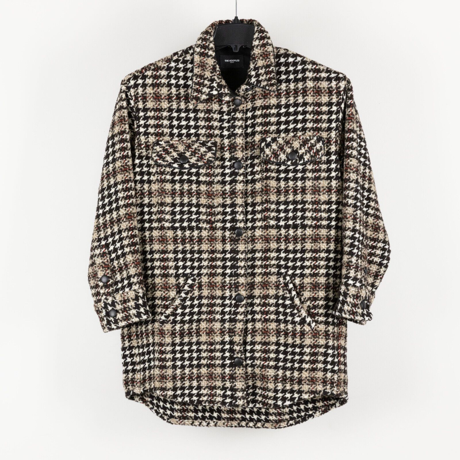 The Kooples The Kooples Women Tweed Jacket Black Multi Size 3/L Size L / US 10 / IT 46 - 3 Thumbnail