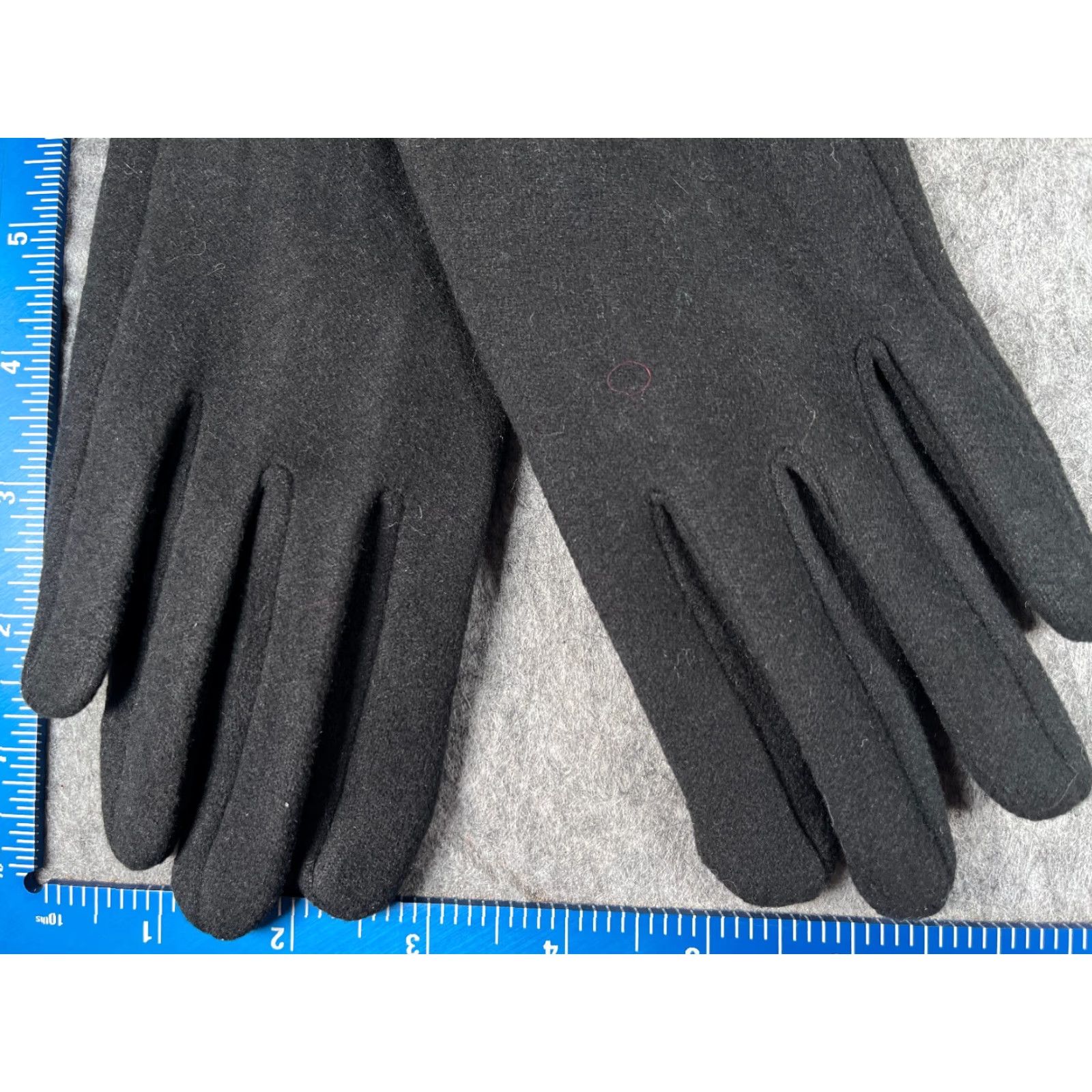 Vintage Hadley Women Gloves One Size Black 100% Polyester Faux Suede Leather NEW Size ONE SIZE - 2 Thumbnail