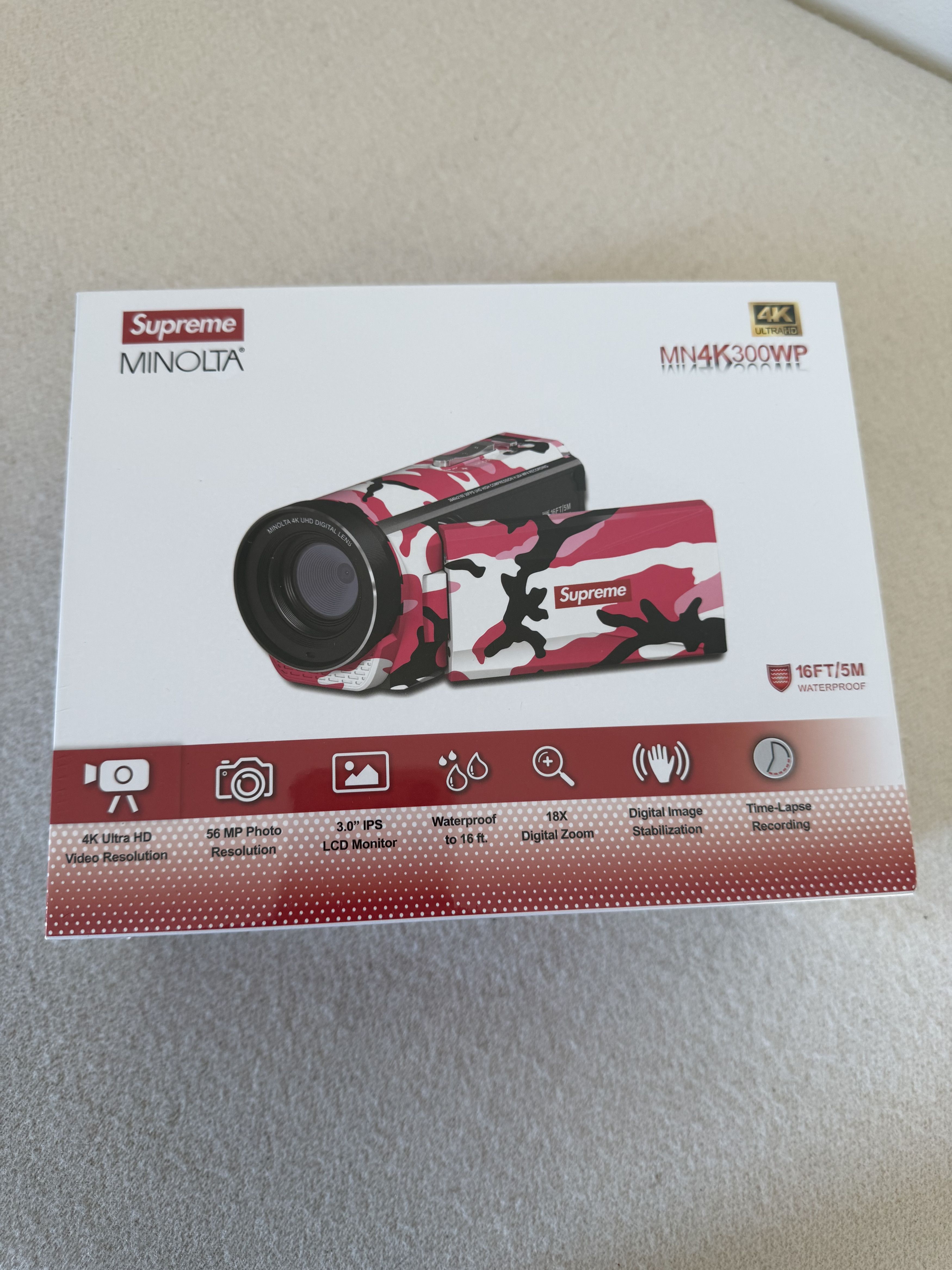 Supreme Supreme Minolta Waterproof Camcorder in Pink Camo MN4K300WP Size ONE SIZE - 1 Thumbnail