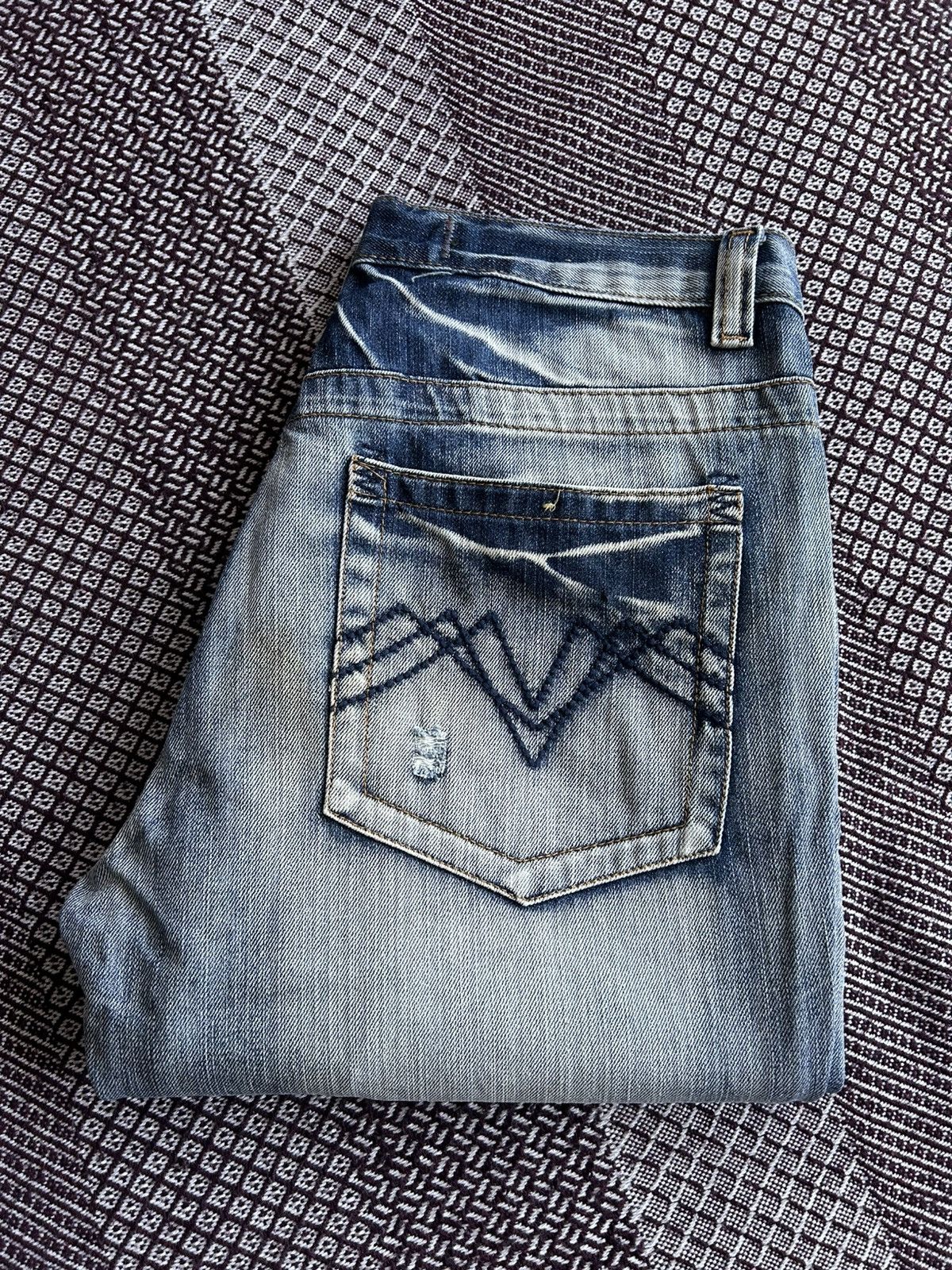 Japanese Brand Fishbone Japanese Style Faded Washed Jeans Y2K Size 33 Rare Size US 33 - 19 Thumbnail