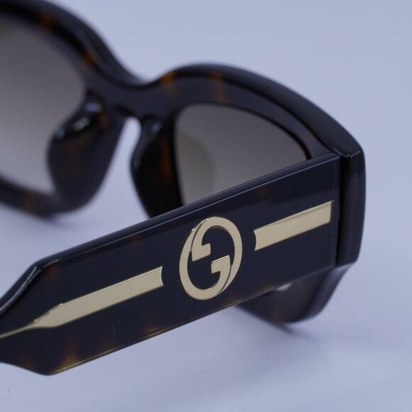 Gucci Gucci GG1558SK 002 Sunglasses Havana Square Frame, Brown Size ONE SIZE - 5 Thumbnail