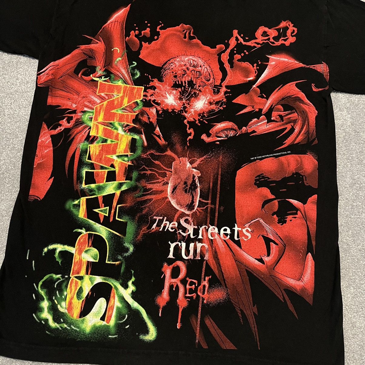 Marvel Comics Vintage 1997 Spawn The Streets Run Red All Over Print Tee Size US L / EU 52-54 / 3 - 2 Thumbnail