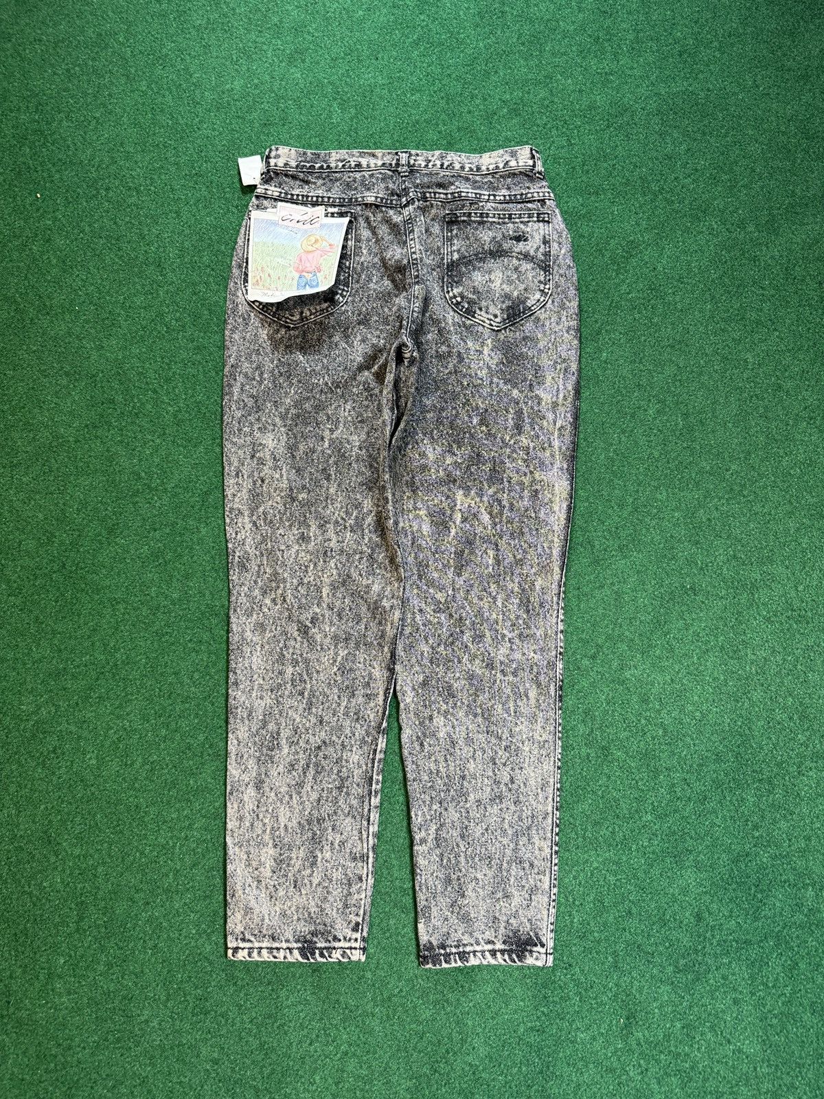Vintage Vintage 80s Acid Wash Black Deadstock Chic 16 Denim Jeans Size 38" / US 16 / IT 52 - 2 Thumbnail