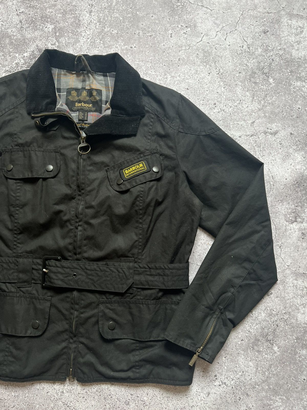 Barbour Barbour International Wax Jacket Waxed Cotton Size L / US 10 / IT 46 - 3 Thumbnail