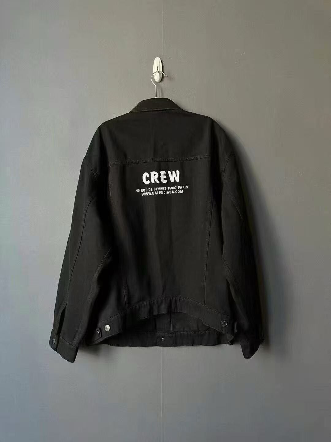 Balenciaga balenciaga black denim crew jacket Size US M / EU 48-50 / 2 - 2 Thumbnail