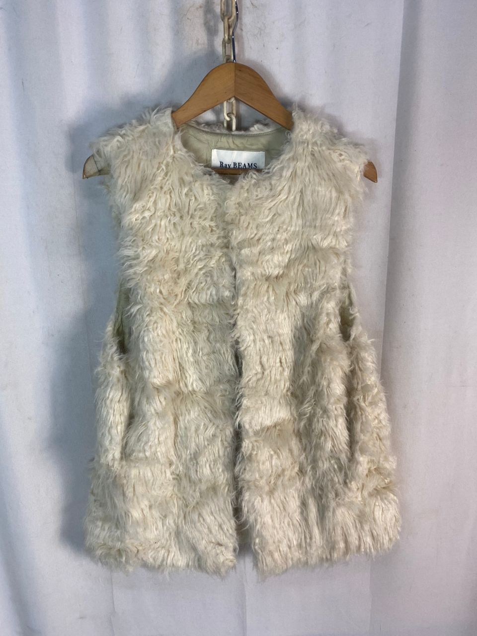 Japanese Brand Unisex🔥 ray beams fur vest Size M / US 6-8 / IT 42-44 - 3 Thumbnail